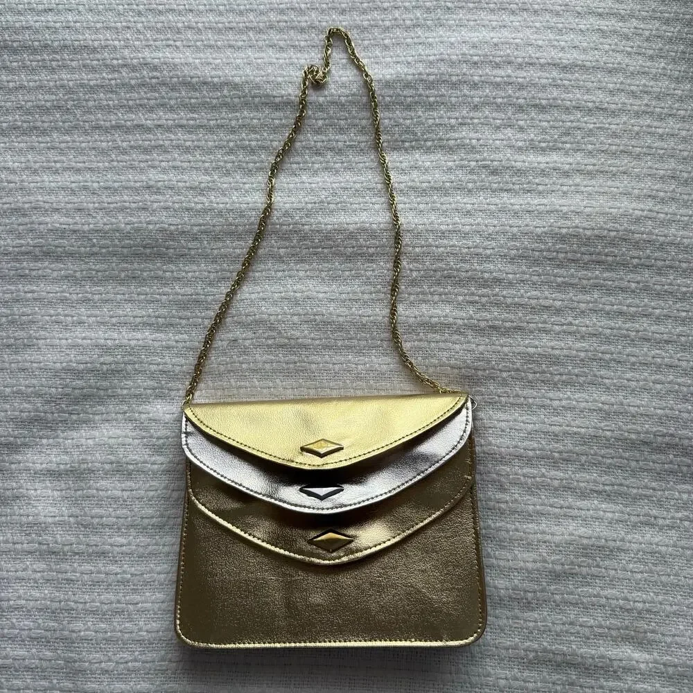 Vintage Walborg Silver and Gold Clutch Evening Bag